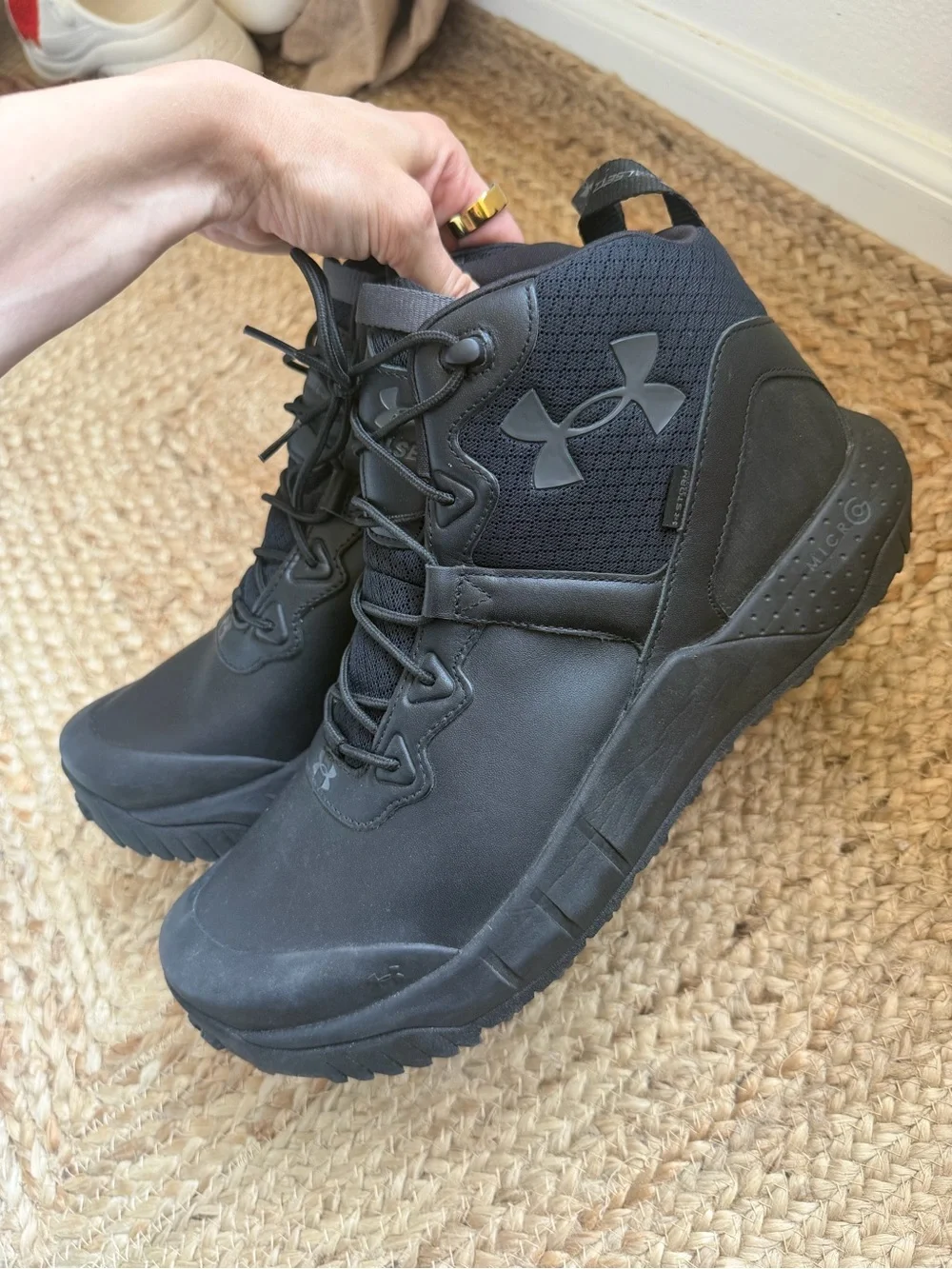 UNDER ARMOUR Micro G Valsetz Tactical Black Lace Up Mid Boots